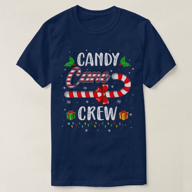 T-shirt Candy Cane CrewFunny Christmas Candy  (Design devant)