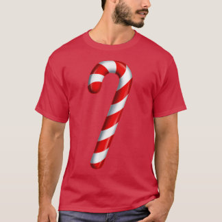 T-shirt Candy Cane Merry and Bright Red and White Candy Co