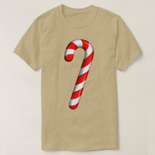 T-shirt Candy Cane Merry and Bright Red and White Candy Co (Design devant)