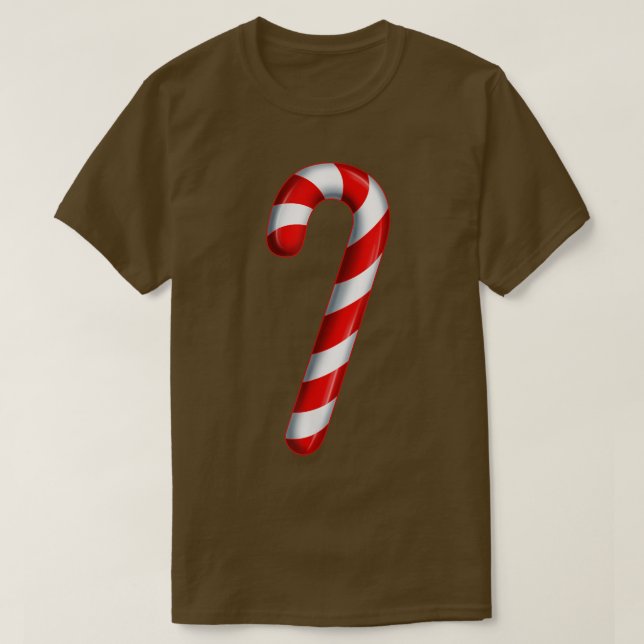T-shirt Candy Cane Merry and Bright Red and White Candy Sw (Design devant)