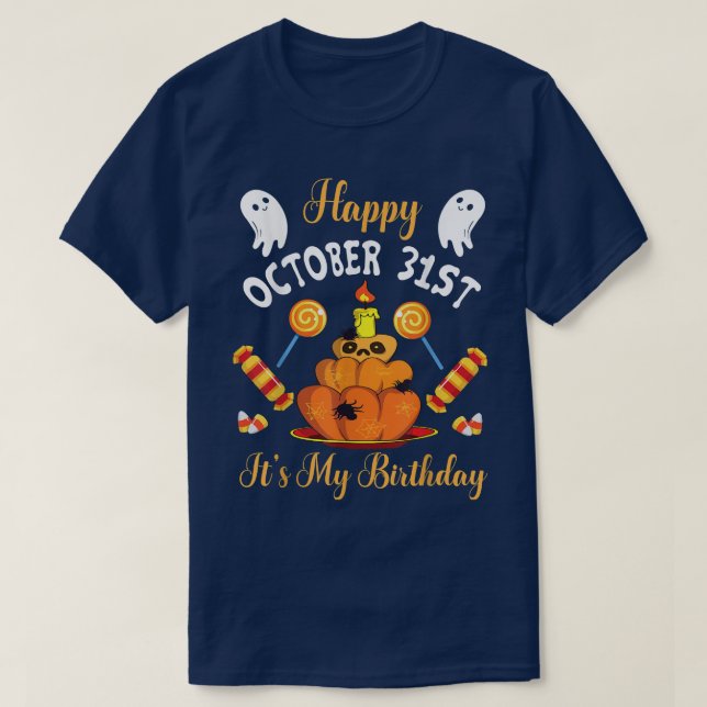 T-shirt Candy Corn Citrouille Fantôme Joyeux 31 octobre C' (Design devant)
