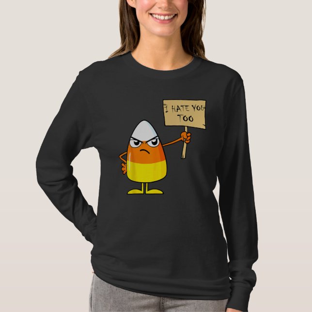 T-shirt Candy Corn Drôle Je Vous Hais Aussi Halloween Team (Devant)