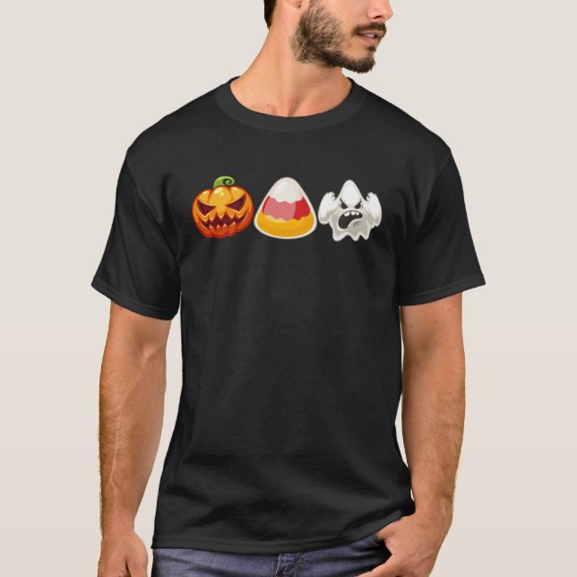 T-shirt Candy Corn Ghost Pumpkin Fun Halloween Costume Kid (Devant)