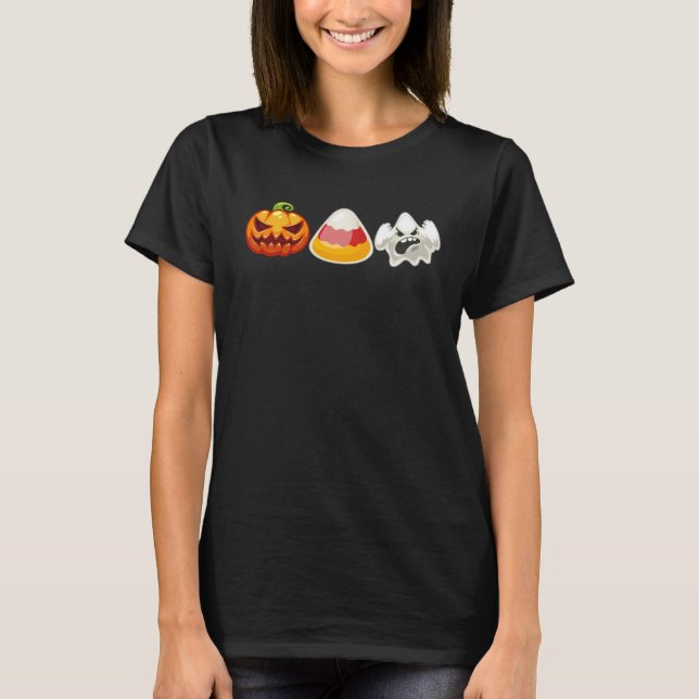 T-shirt Candy Corn Ghost Pumpkin Fun Halloween Costume Kid (Devant)