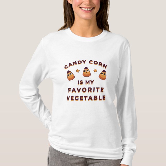 T-shirt Candy Corn Halloween (Devant)
