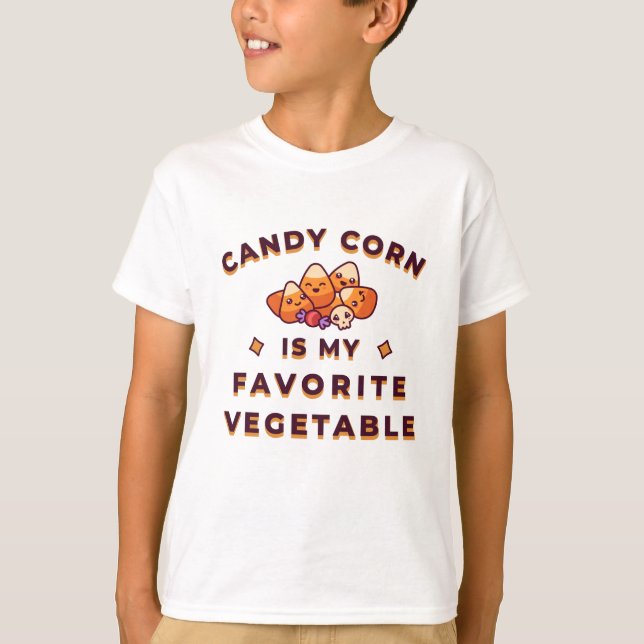 T-shirt Candy Corn Halloween (Devant)
