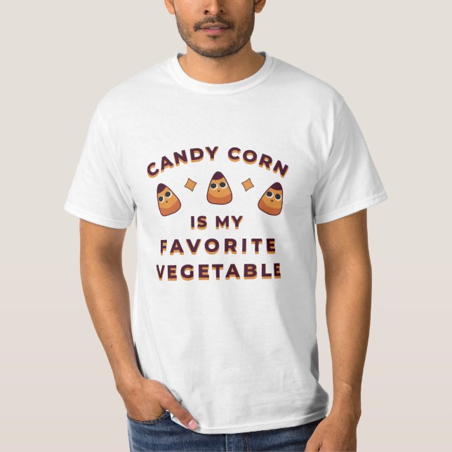T-shirt Candy Corn Halloween (Devant)