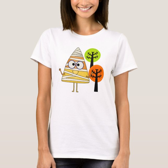 T-shirt Candy Corn maman Halloween (Devant)
