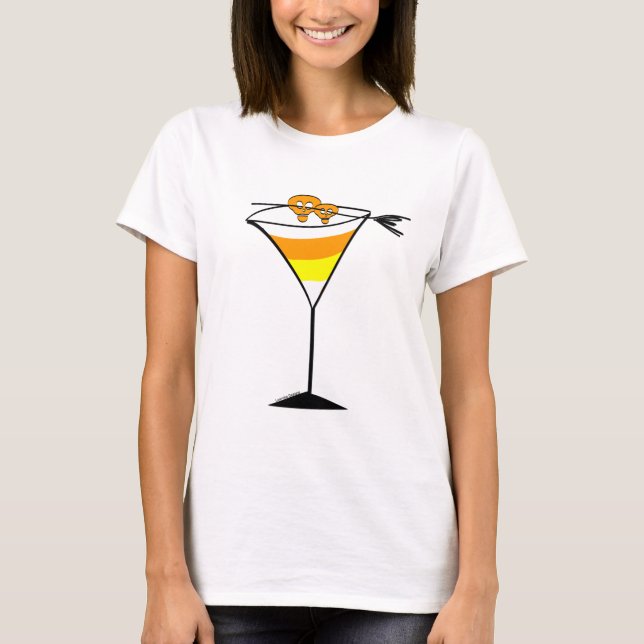 T-shirt Candy Corn Martini Tee - shirt (Devant)