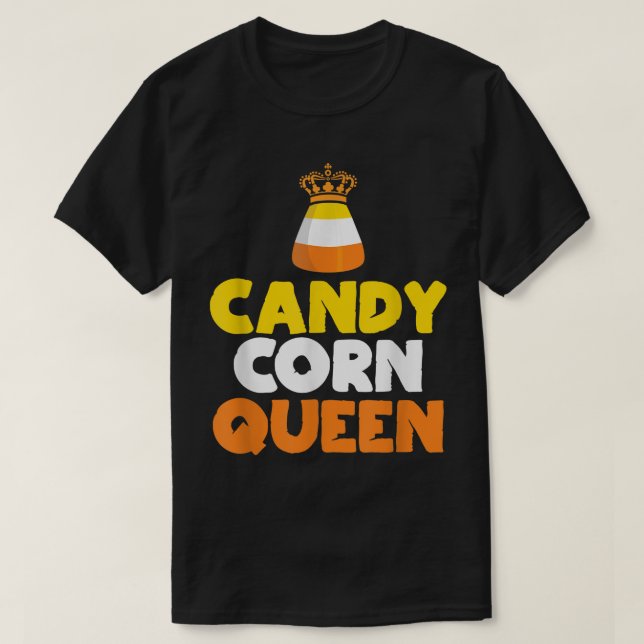 T-shirt Candy Corn Queen Funny Candy Halloween Costume  (Design devant)