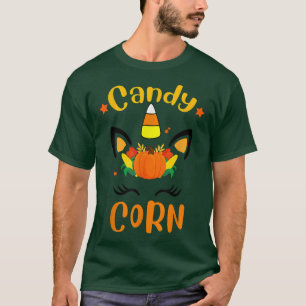 T-shirt Candy Corn Unicorn Visage Halloween Costumes Funny