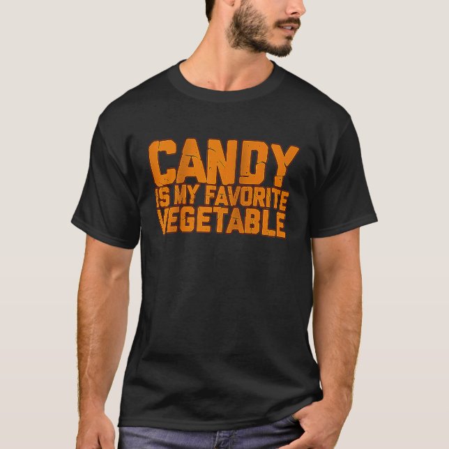 T-shirt Candy Est Mon Favori Vegetable Raglan Baseball (Devant)