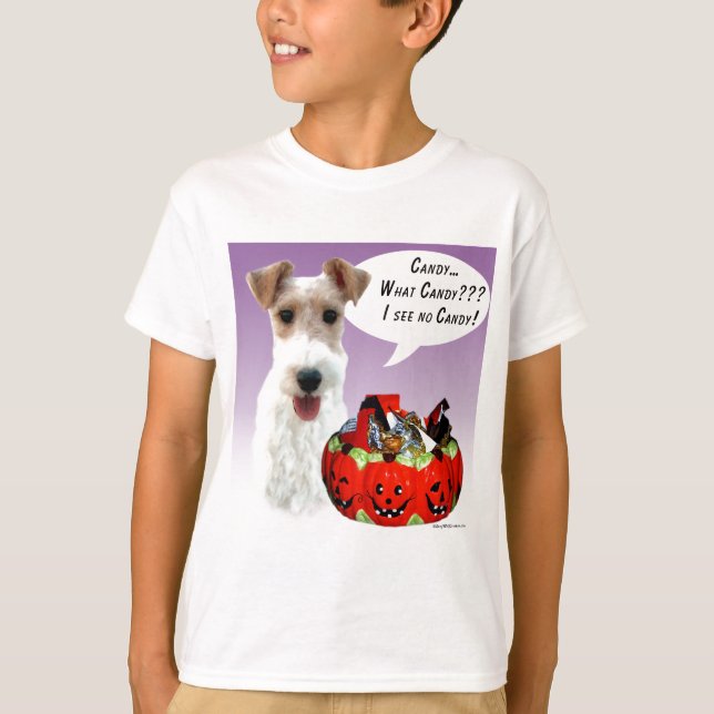 T-shirt Candy Halloween Fox fil Terrier (Devant)