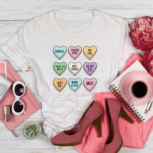 T-shirt Candy Hearts Anti Valentine Single Life