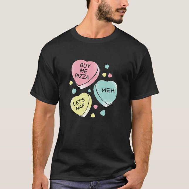 T-shirt Candy-Hearts mis à jour pour la Saint Valentin mod (Devant)