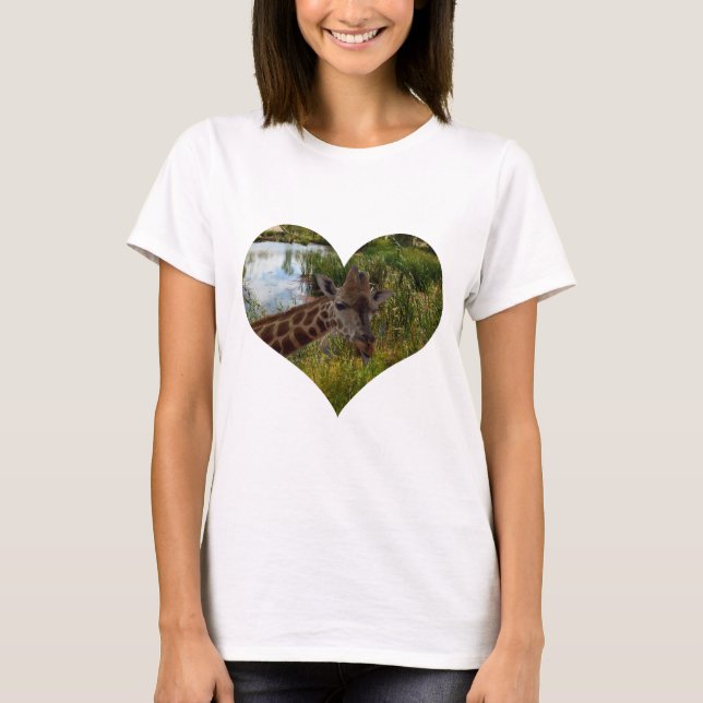T-shirt Candy La Marche De La Giraffe Nature, (Devant)