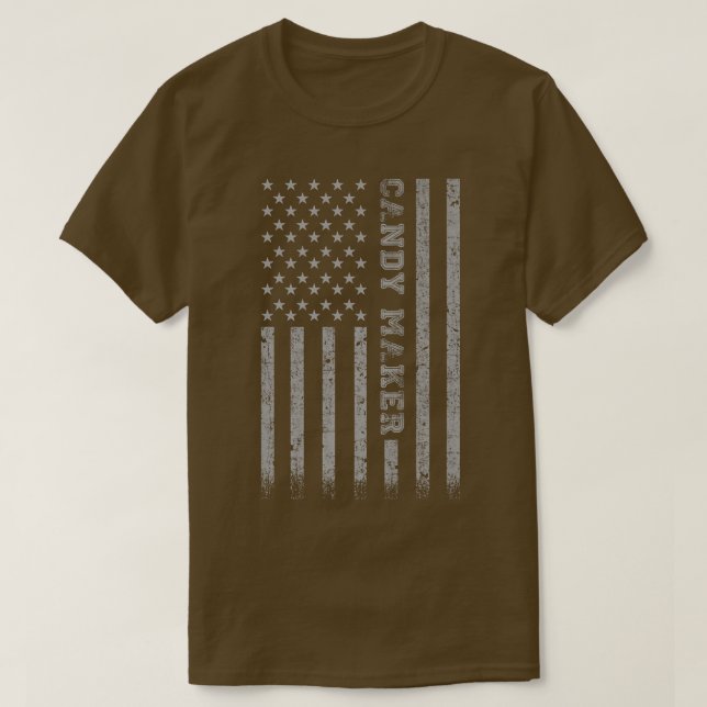 T-shirt Candy Maker American Flag 72 (Design devant)