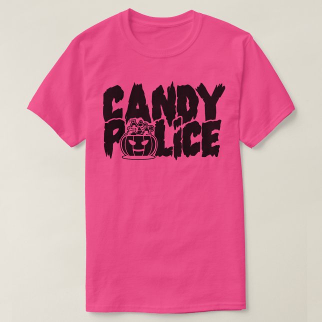T-shirt Candy Police Drôle Halloween 1 (Design devant)