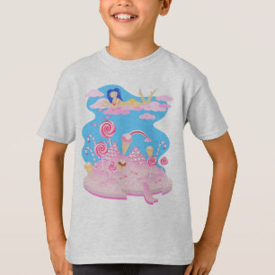 T-shirt Candy rose du monde gâteau pour la fête d'annive