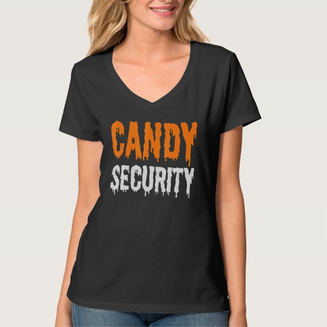 T-shirt Candy Sécurité Maman Papa Parent Halloween 1 (Devant)