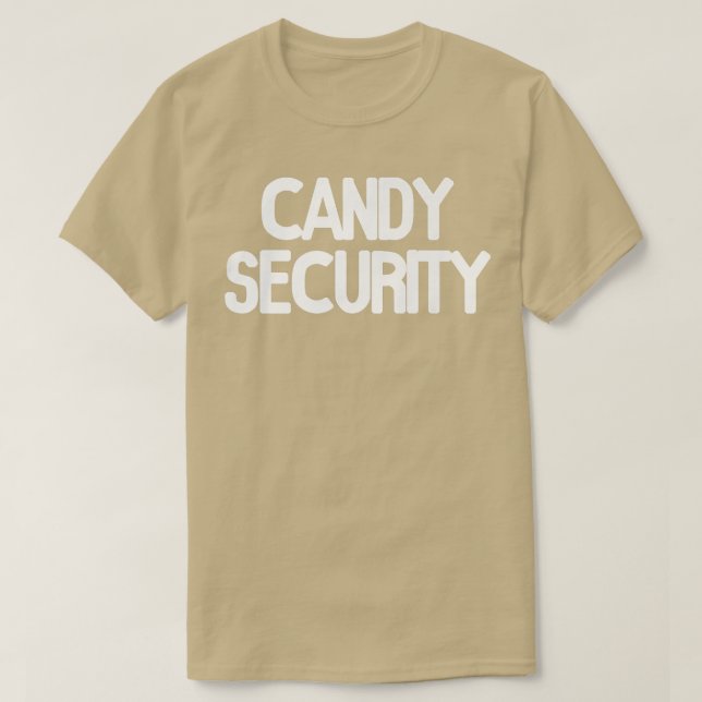 T-shirt Candy Security Drôle Costume de parents d'Hallowee (Design devant)