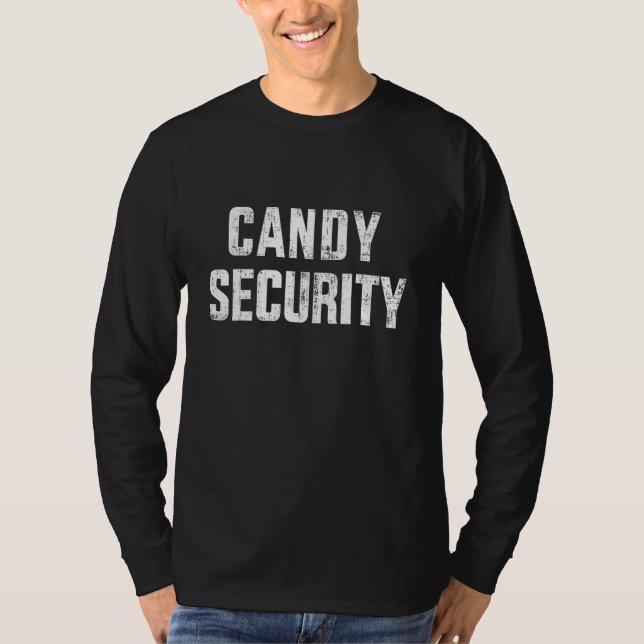 T-shirt candy security lazy halloween costume (Devant)