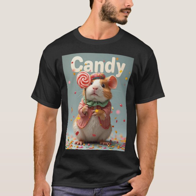 T-shirt Candy – Sweet Clown Guinea Pig Halloween Tee (Devant)