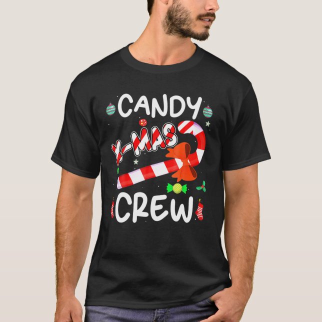 T-shirt Candy X Mas Crew Funny Christmas Candy Love X mas (Devant)