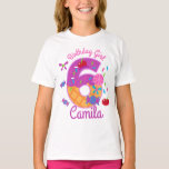 T-shirt Candyland Birthday Girl Sixième lollipop<br><div class="desc">Célébrez l'anniversaire avec ce t-shirt spécial,  design spécial et personnalisé</div>