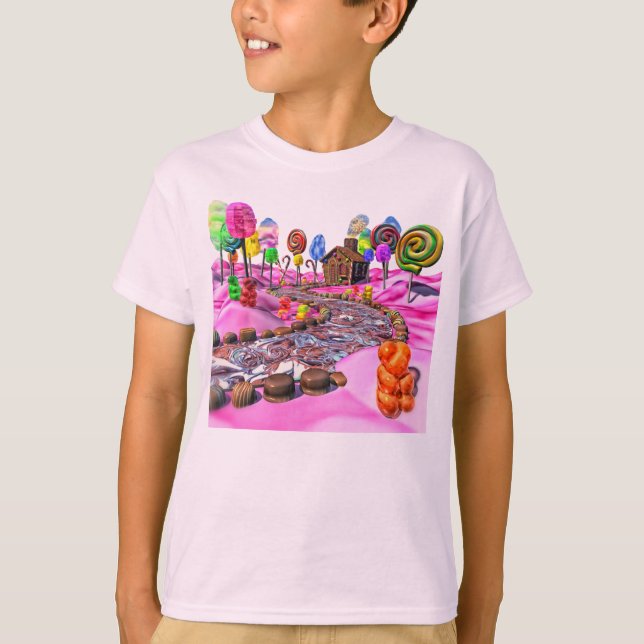 T-shirt Candyland rose (Devant)