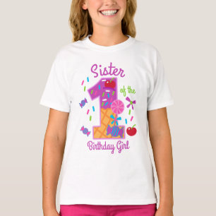 T-shirt Candyland Soeur de la première lollipop d'annivers