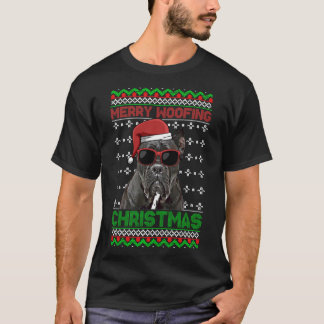 T-shirt Cane Corso Chien drôle Merry Woofing Noël