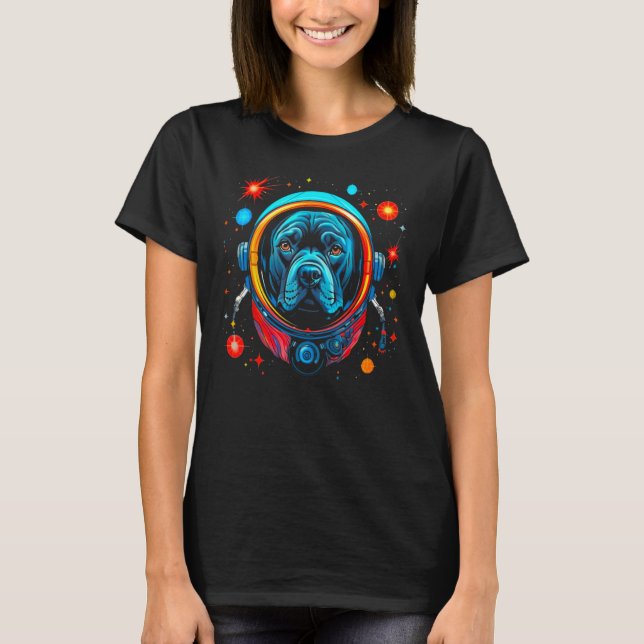 T-shirt Cane Corso Dog Astronaut (Devant)