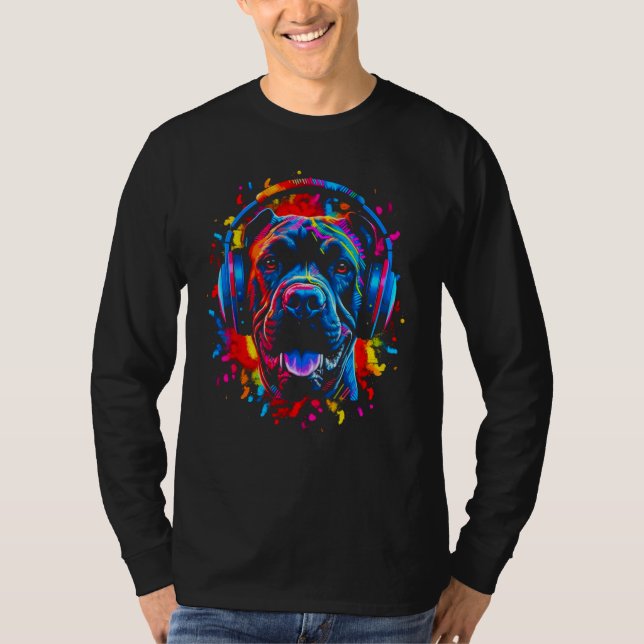 T-shirt Cane Corso Dog DJ Festival (Devant)