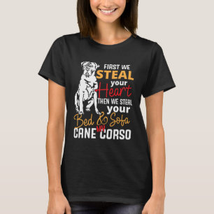 T-shirt Cane Corso Heart Bed Canapé Slogan