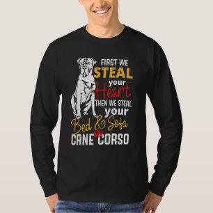 T-shirt Cane Corso Heart Lit Canapé Dit