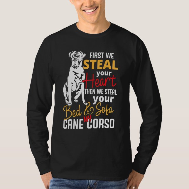 T-shirt Cane Corso Heart Lit Canapé Dit (Devant)