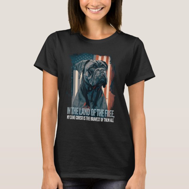 T-shirt Cane Corso Italian Mastiff Dog Patriotic USA Ameri (Devant)