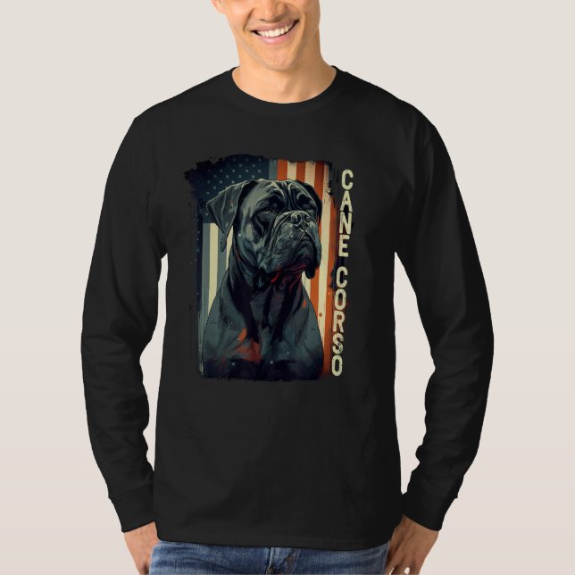 T-shirt Cane Corso Italian Mastiff Dog Patriotic USA Ameri (Devant)