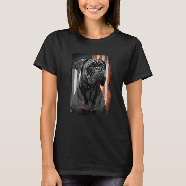 T-shirt Cane Corso Italian Mastiff Dog Patriotic USA Ameri (Devant)