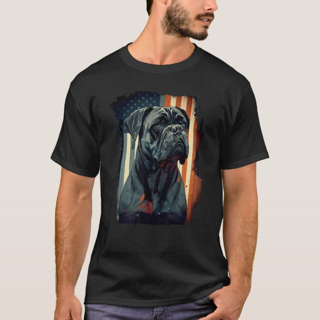 T-shirt Cane Corso Italian Mastiff Dog Patriotic USA Ameri (Devant)