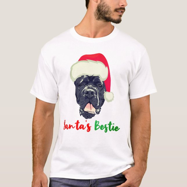 T-shirt Cane Corso Noël Père Noël Bestie Family Pyjama (Devant)