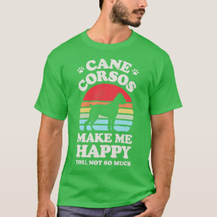 T-shirt Cane Corsos me rendent heureux Sunset Retro pour l
