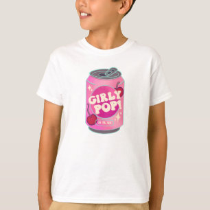 T-shirt Canette de soda cerise Girly Pop Rose rétro Y2K