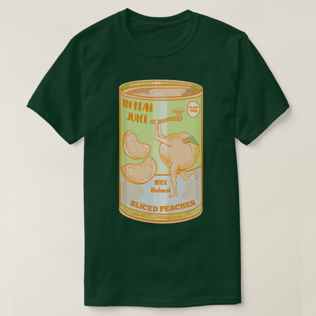 T-shirt Canette rétro de pêches (Design devant)
