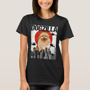 T-shirt Canezilla Dogzilla Japonais Pomeranian