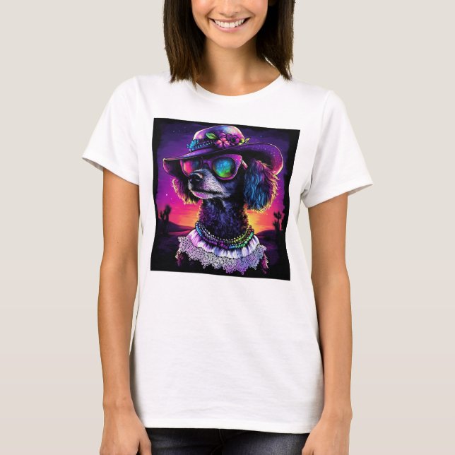 T-shirt Caniche bohème (Devant)