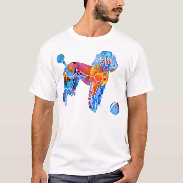 T-shirt Caniche français lunatique (Devant)
