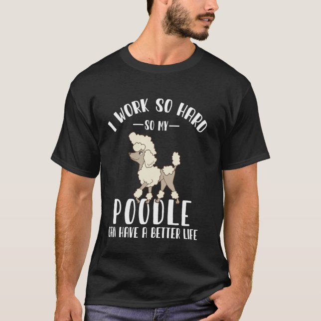 T-shirt Caniche Intelligent Élégant Chien de Compétition (Devant)