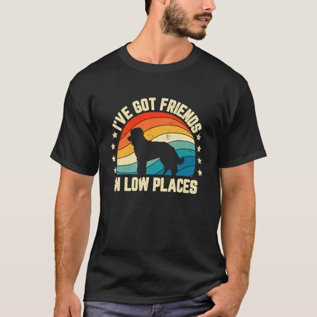T-shirt Caniche Miniature Rétro J'ai des Amis Dans les End (Devant)